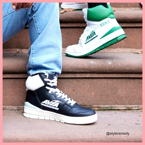 Full Grain Leather High Top Basketball Sneakers, Retro Athletic Shoes main image 5